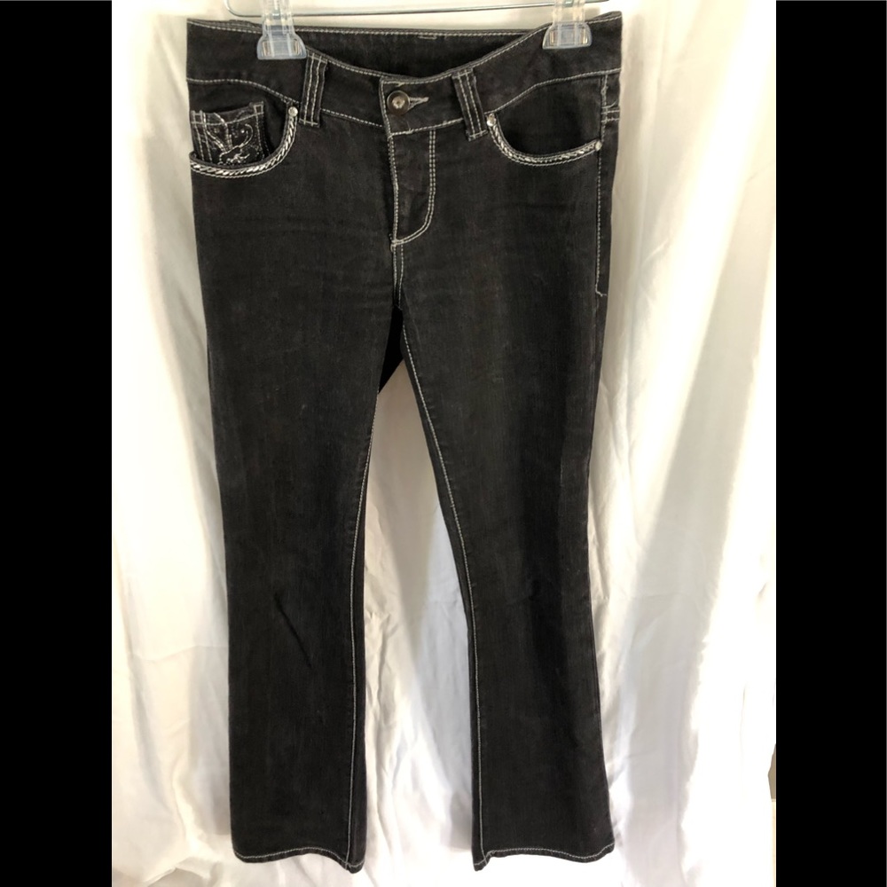 Dark denim jeans
